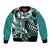 Aloha Turquoise Tribal Honu Tattoo Bomber Jacket