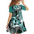 Aloha Turquoise Tribal Honu Tattoo Family Matching Mermaid Dress and Hawaiian Shirt