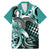 Aloha Turquoise Tribal Honu Tattoo Family Matching Mermaid Dress and Hawaiian Shirt