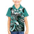 Aloha Turquoise Tribal Honu Tattoo Family Matching Mermaid Dress and Hawaiian Shirt