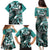 Aloha Turquoise Tribal Honu Tattoo Family Matching Puletasi and Hawaiian Shirt