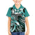 Aloha Turquoise Tribal Honu Tattoo Family Matching Puletasi and Hawaiian Shirt