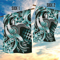 Aloha Turquoise Tribal Honu Tattoo Garden Flag LT9 - Polynesian Pride