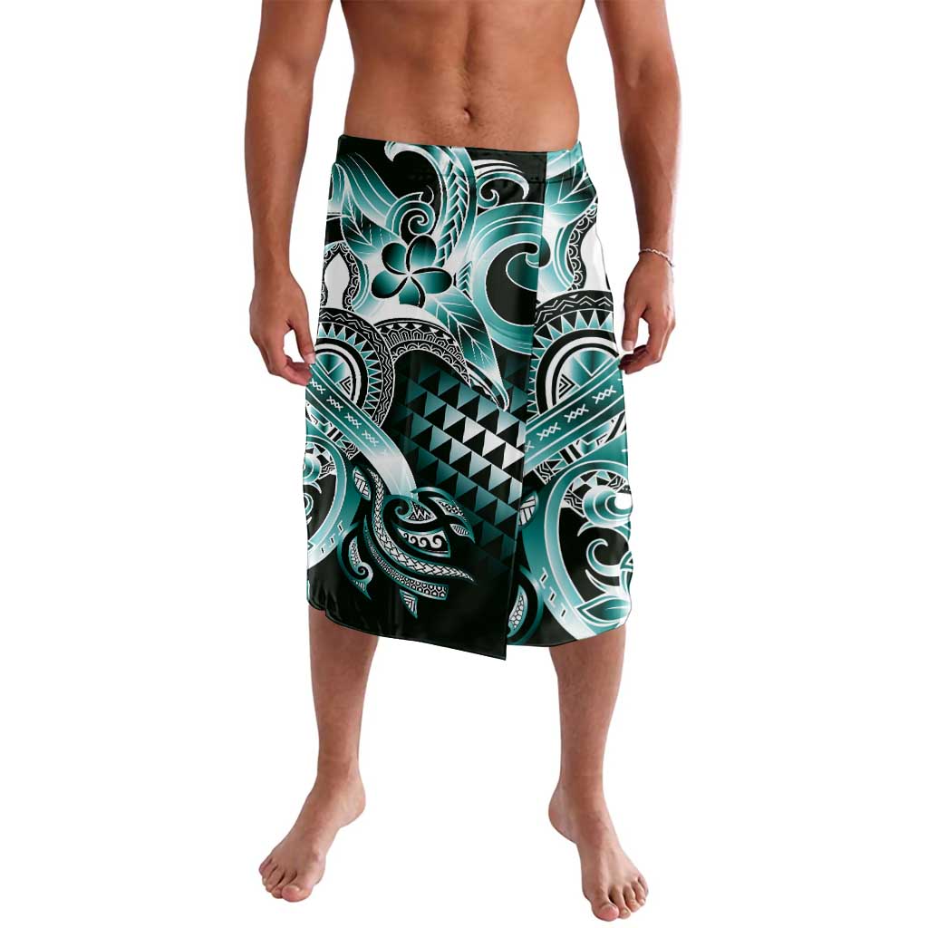 Aloha Turquoise Tribal Honu Tattoo Lavalava LT9 Turquoise - Polynesian Pride