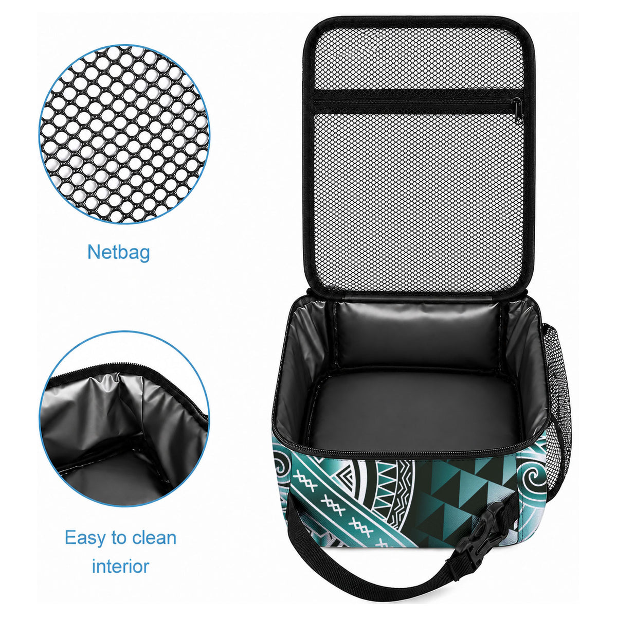 Aloha Turquoise Tribal Honu Tattoo Lunch Bag LT9 - Polynesian Pride