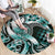 Aloha Turquoise Tribal Honu Tattoo Round Carpet