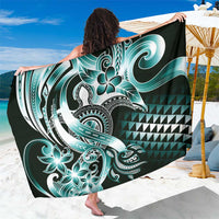 Aloha Turquoise Tribal Honu Tattoo Sarong LT9 One Size 44 x 66 inches Turquoise - Polynesian Pride