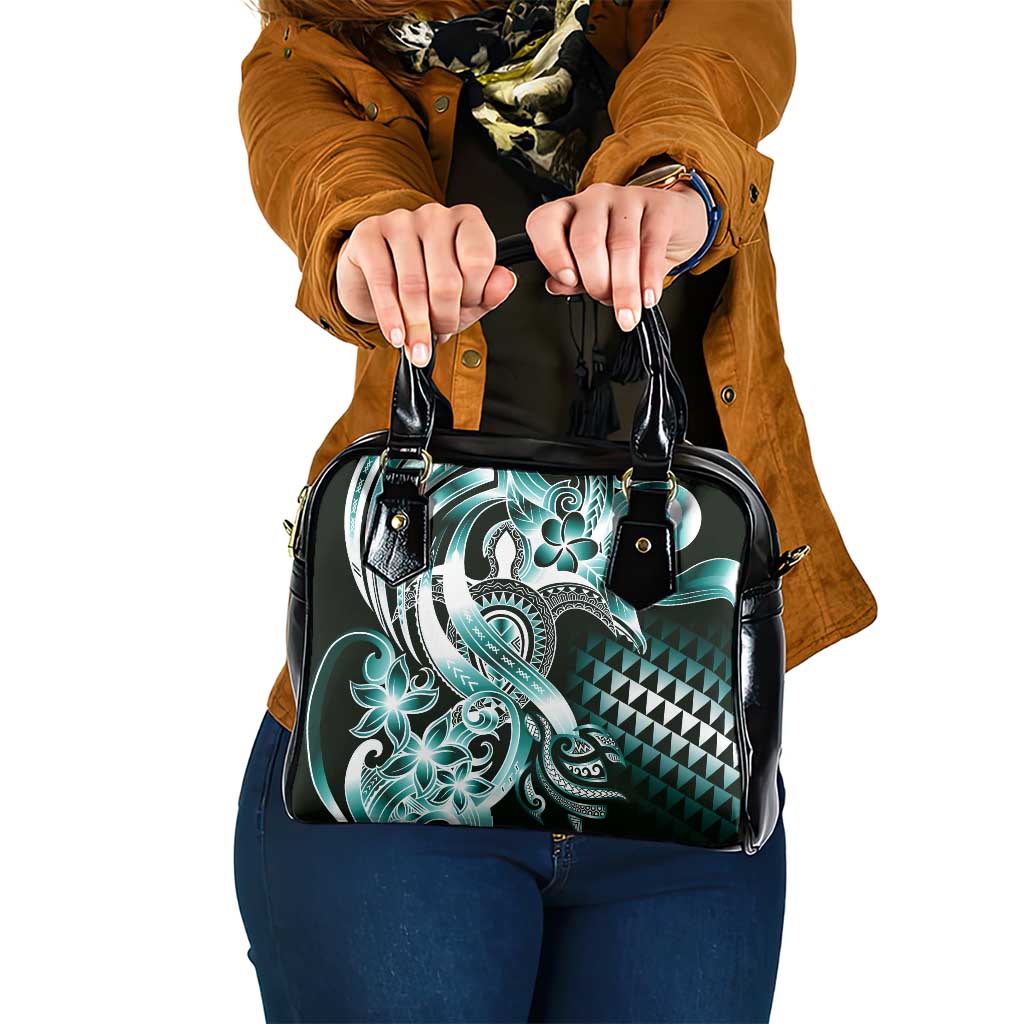 Aloha Turquoise Tribal Honu Tattoo Shoulder Handbag LT9 One Size Turquoise - Polynesian Pride