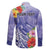 Personalised Chuuk States Humpback Whale Family Matching Puletasi and Hawaiian Shirt Polynesian Tropical Flowers