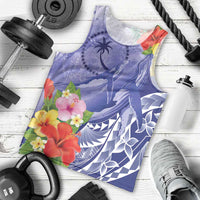 Personalised Chuuk States Humpback Whale Men Tank Top Polynesian Tropical Flowers LT9 - Polynesian Pride