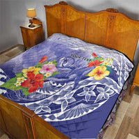 Personalised Chuuk States Humpback Whale Quilt Polynesian Tropical Flowers LT9 - Polynesian Pride