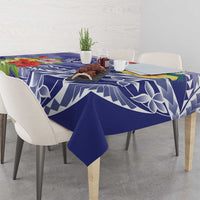 Personalised Chuuk States Humpback Whale Tablecloth Polynesian Tropical Flowers LT9 - Polynesian Pride