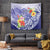 Personalised Chuuk States Humpback Whale Tapestry Polynesian Tropical Flowers