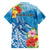 Personalised Kosrae States Humpback Whale Hawaiian Shirt Polynesian Tropical Flowers