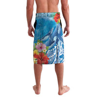 Personalised Kosrae States Humpback Whale Lavalava Polynesian Tropical Flowers LT9 - Polynesian Pride