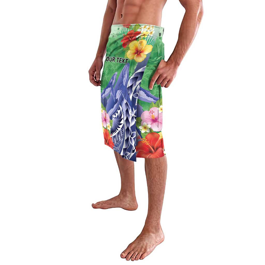 Personalised Pohnpei States Humpback Whale Lavalava Polynesian Tropical Flowers LT9 - Polynesian Pride
