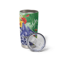 Personalised Pohnpei States Humpback Whale Tumbler Cup Polynesian Tropical Flowers LT9 - Polynesian Pride