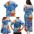 Personalised Yap States Humpback Whale Family Matching Puletasi and Hawaiian Shirt Polynesian Tropical Flowers