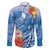 Personalised Yap States Humpback Whale Family Matching Puletasi and Hawaiian Shirt Polynesian Tropical Flowers