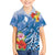 Personalised Yap States Humpback Whale Family Matching Puletasi and Hawaiian Shirt Polynesian Tropical Flowers