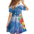 Personalised Yap States Humpback Whale Family Matching Summer Maxi Dress and Hawaiian Shirt Polynesian Tropical Flowers