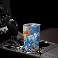 Personalised Yap States Humpback Whale Tumbler Cup Polynesian Tropical Flowers LT9 - Polynesian Pride