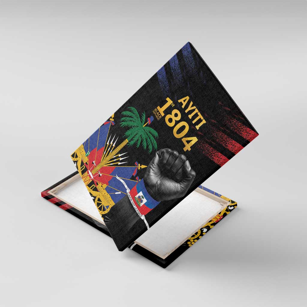 Haiti Independence Day Canvas Wall Art The First Black Republic Since 1804 LT9 With Frame Blakc - Polynesian Pride