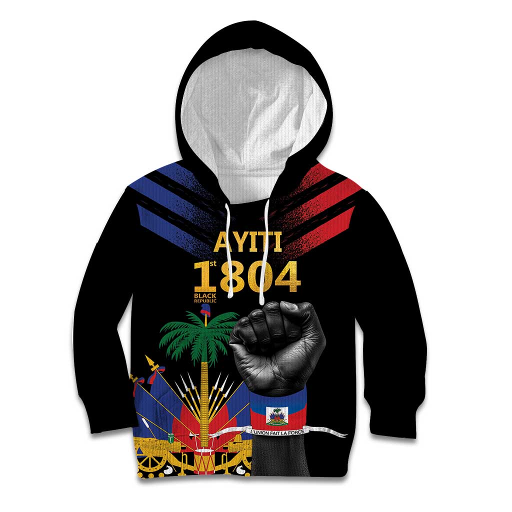 Haiti Independence Day Kid Hoodie The First Black Republic Since 1804 LT9 Hoodie Blakc - Polynesian Pride