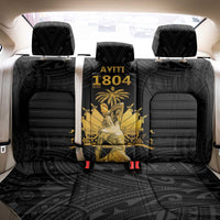 Haitian Negre Marron 1804 Back Car Seat Cover Black Polynesian Pattern LT9 - Polynesian Pride