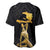 Haitian Negre Marron 1804 Baseball Jersey Black Polynesian Pattern