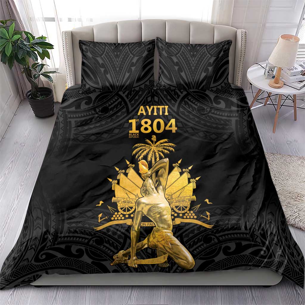 Haitian Negre Marron 1804 Bedding Set Black Polynesian Pattern LT9 - Polynesian Pride