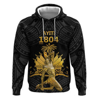 Haitian Negre Marron 1804 Hoodie Black Polynesian Pattern LT9 Pullover Hoodie Black - Polynesian Pride