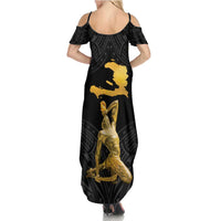 Haitian Negre Marron 1804 Summer Maxi Dress Black Polynesian Pattern LT9 - Polynesian Pride