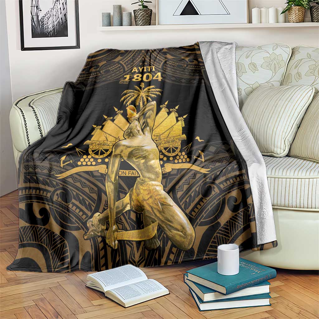 Haitian Negre Marron 1804 Blanket Gold Polynesian Pattern LT9 Gold - Polynesian Pride