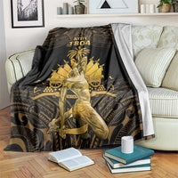 Haitian Negre Marron 1804 Blanket Gold Polynesian Pattern LT9 Gold - Polynesian Pride