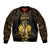 Haitian Negre Marron 1804 Bomber Jacket Gold Polynesian Pattern