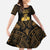 Haitian Negre Marron 1804 Family Matching Mermaid Dress and Hawaiian Shirt Gold Polynesian Pattern