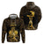 Haitian Negre Marron 1804 Hoodie Gold Polynesian Pattern