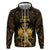 Haitian Negre Marron 1804 Hoodie Gold Polynesian Pattern