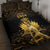 Haitian Negre Marron 1804 Quilt Bed Set Gold Polynesian Pattern