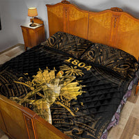 Haitian Negre Marron 1804 Quilt Bed Set Gold Polynesian Pattern LT9 - Polynesian Pride