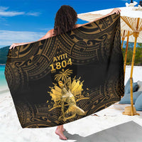 Haitian Negre Marron 1804 Sarong Gold Polynesian Pattern LT9 One Size 44 x 66 inches Gold - Polynesian Pride
