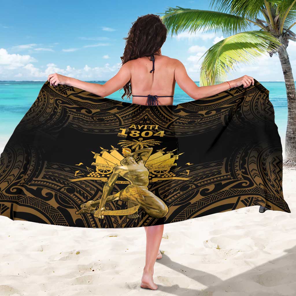 Haitian Negre Marron 1804 Sarong Gold Polynesian Pattern LT9 - Polynesian Pride