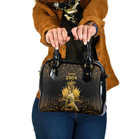 Haitian Negre Marron 1804 Shoulder Handbag Gold Polynesian Pattern LT9 One Size Gold - Polynesian Pride