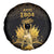 Haitian Negre Marron 1804 Spare Tire Cover Gold Polynesian Pattern