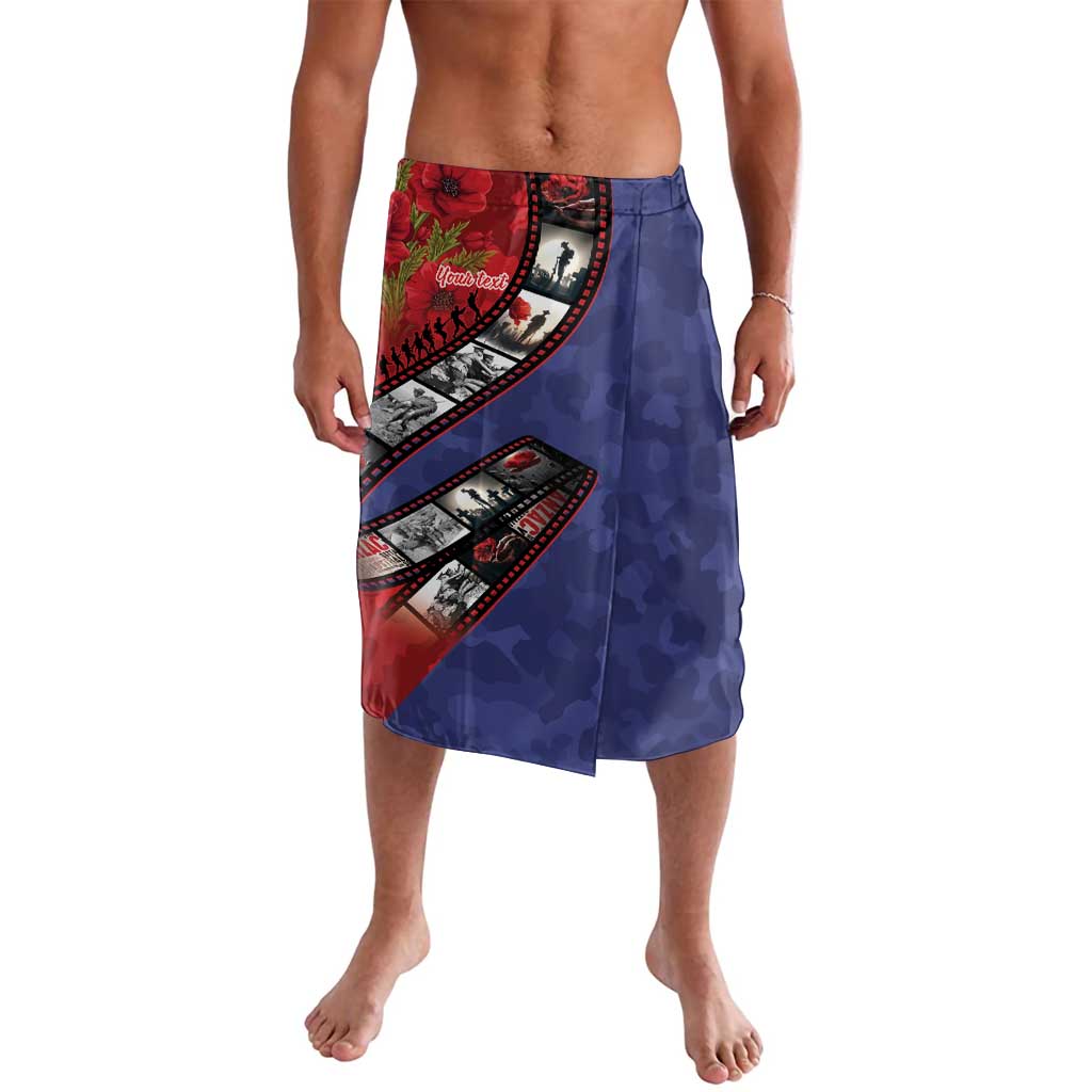 Personalised ANZAC Spirit 1915-2026 Filmstrip Tribute Lavalava Lest We Forget 25 April LT9 Red - Polynesian Pride