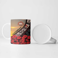 Personalised Remembering ANZAC Lest We Forget Ceramic Mug Vintage Film Frame Memorial Red Poppy LT9 - Polynesian Pride