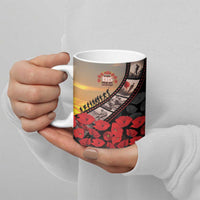 Personalised Remembering ANZAC Lest We Forget Ceramic Mug Vintage Film Frame Memorial Red Poppy LT9 - Polynesian Pride