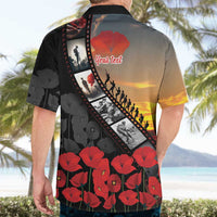 Personalised Remembering ANZAC Lest We Forget Hawaiian Shirt Vintage Film Frame Memorial Red Poppy LT9 - Polynesian Pride