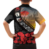 Personalised Remembering ANZAC Lest We Forget Hawaiian Shirt Vintage Film Frame Memorial Red Poppy LT9 - Polynesian Pride